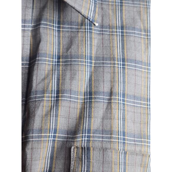Weekender Plaid Bud Berma Vintage Blue Grey Plaid Size XL Single Stitch Tailored - Picture 1 of 5